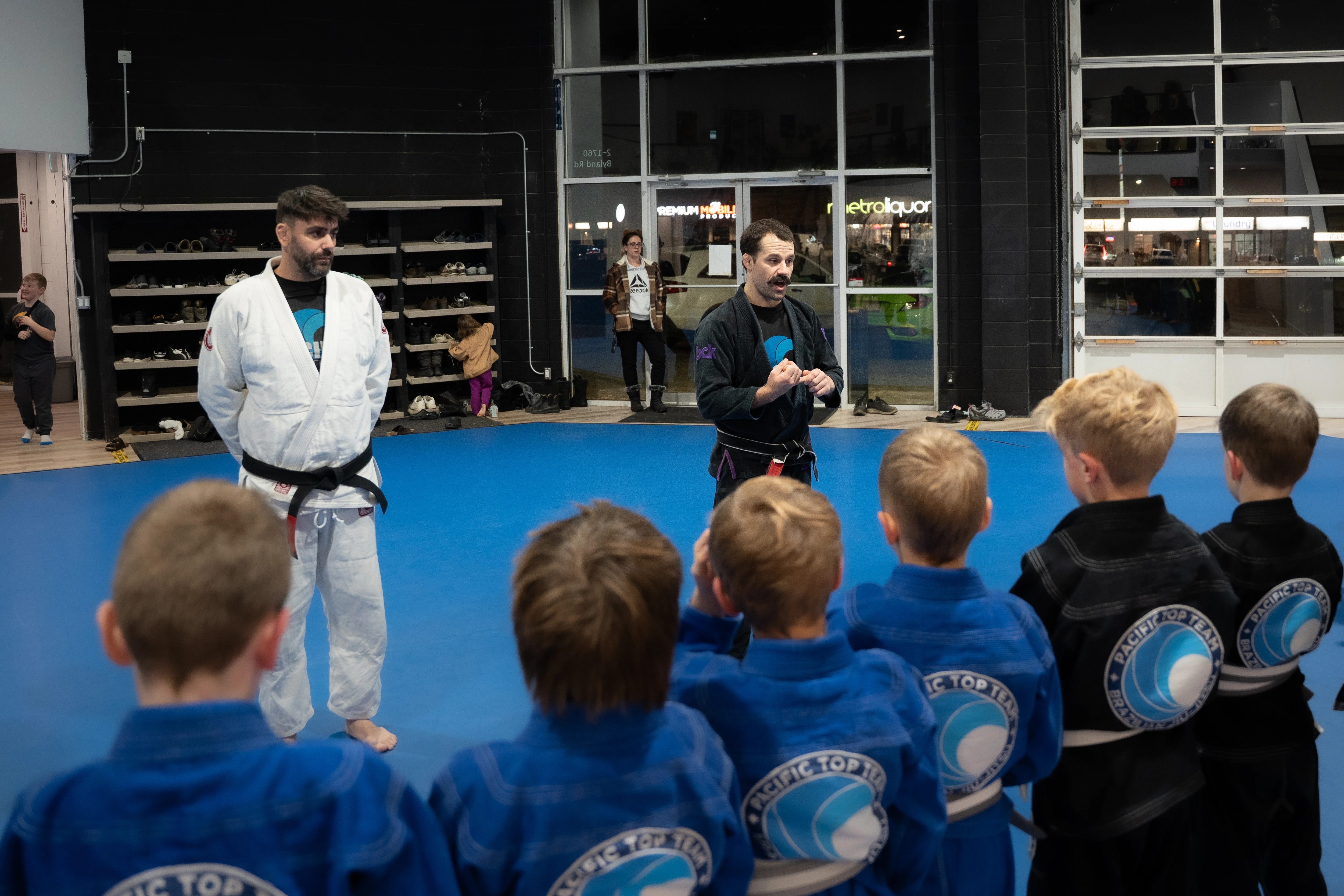 Kids BJJ class at Pacific Top Team West Kelowna
